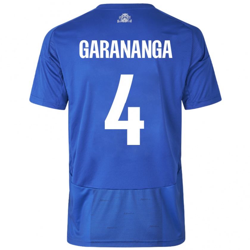 Kandiny Niño Camiseta Munashe Garananga #4 Blanco Azul 2ª Equipación 2024/25 La Camisa México