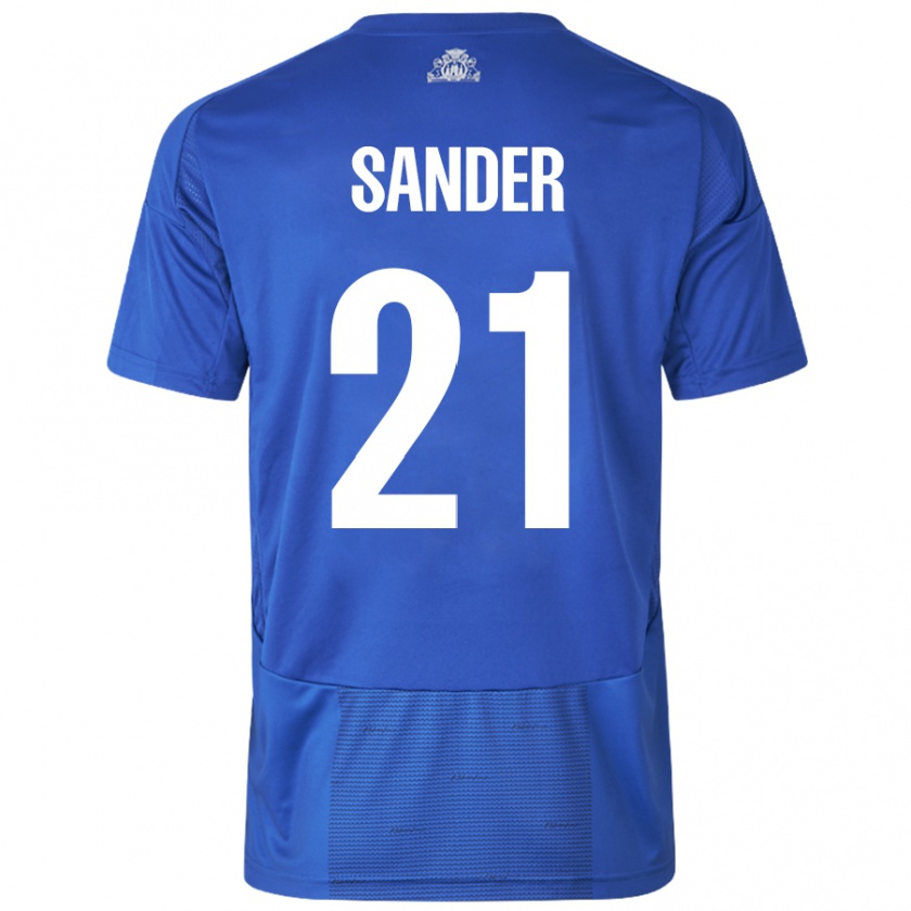 Kandiny Kinder Theo Sander #21 Weiß Blau Auswärtstrikot Trikot 2024/25 T-Shirt Österreich