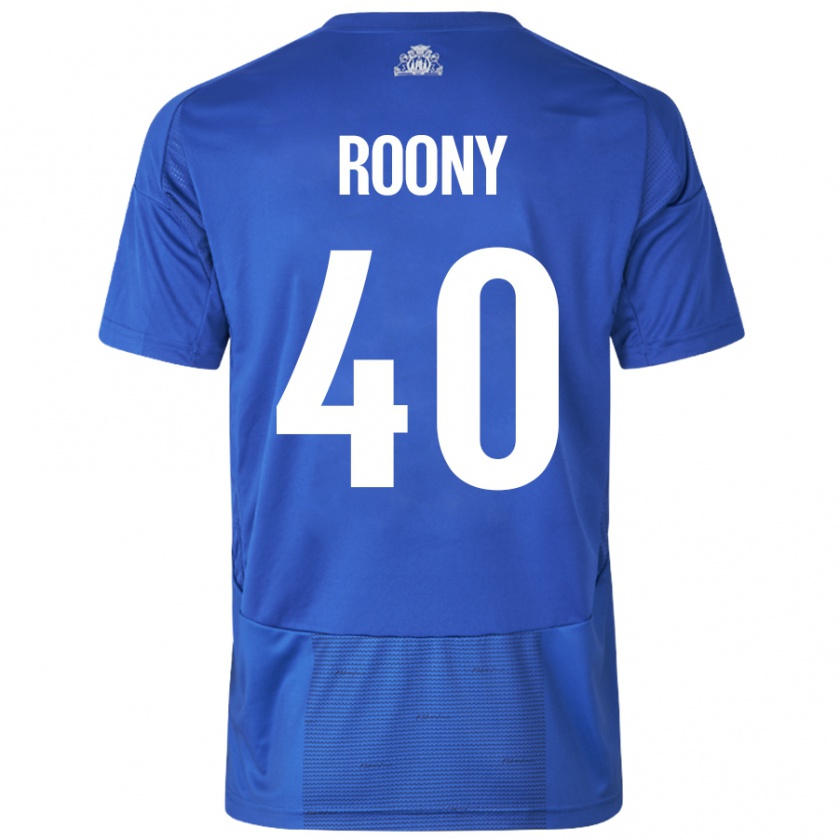 Kandiny Niño Camiseta Roony Bardghji #40 Blanco Azul 2ª Equipación 2024/25 La Camisa México