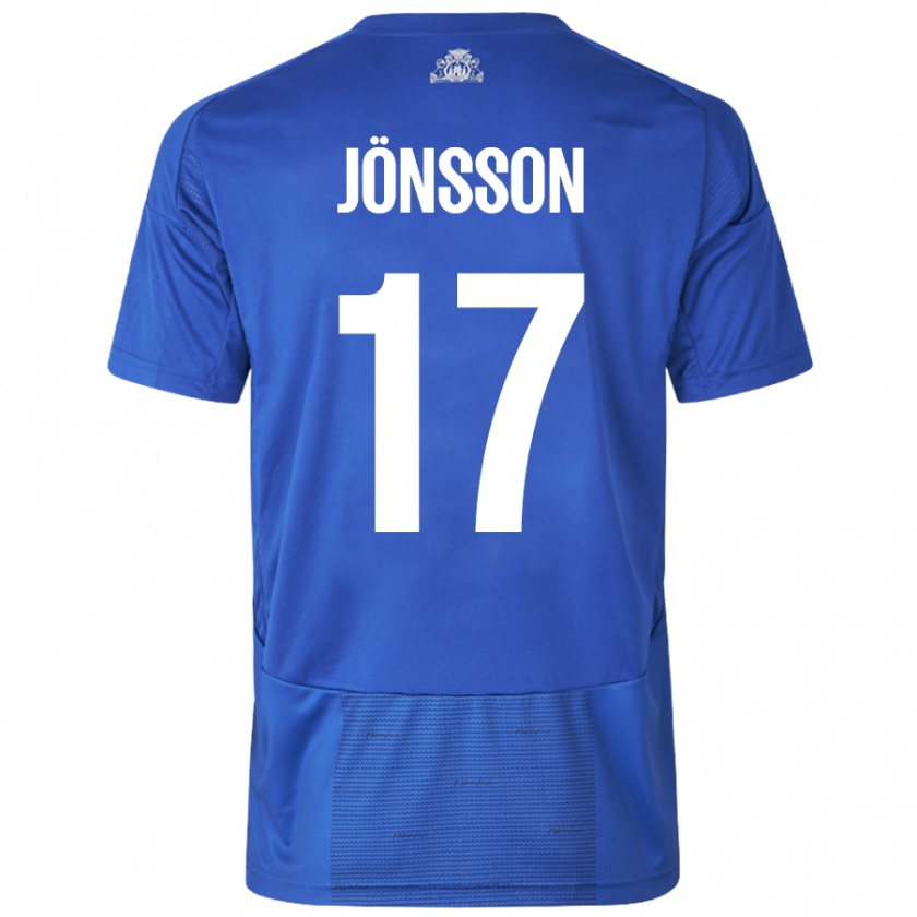 Kandiny Kinder Neo Jönsson #17 Weiß Blau Auswärtstrikot Trikot 2024/25 T-Shirt Österreich