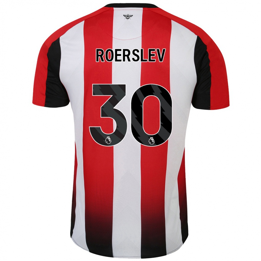 Kandiny Herren Mads Roerslev #30 Rot Weiß Heimtrikot Trikot 2024/25 T-Shirt Österreich