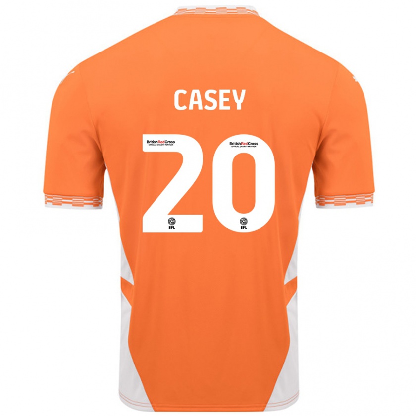 Kandiny Heren Oliver Casey #20 Oranje Wit Thuisshirt Thuistenue 2024/25 T-Shirt België