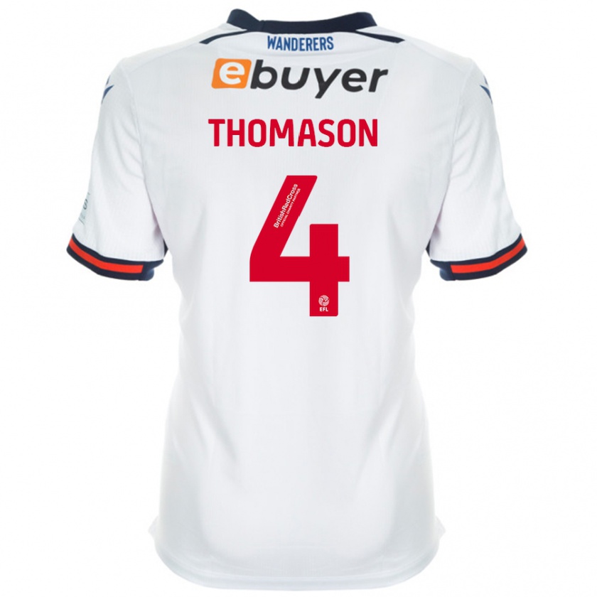 Kandiny Hombre Camiseta George Thomason #4 Blanco 1ª Equipación 2024/25 La Camisa