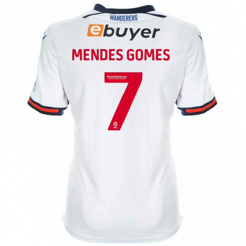 Kandiny Hombre Camiseta Carlos Mendes #7 Blanco 1ª Equipación 2024/25 La Camisa