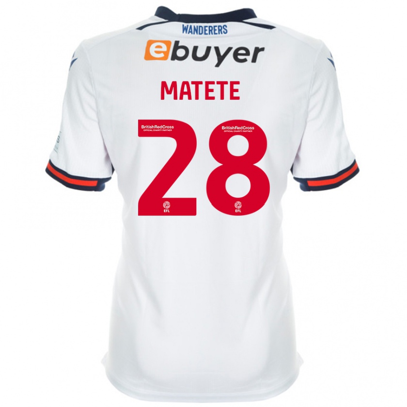 Kandiny Hombre Camiseta Jay Matete #28 Blanco 1ª Equipación 2024/25 La Camisa