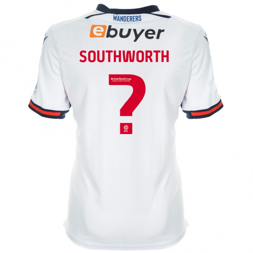 Kandiny Uomo Maglia Ellie Southworth #0 Bianco Kit Gara Home 2024/25 Maglietta