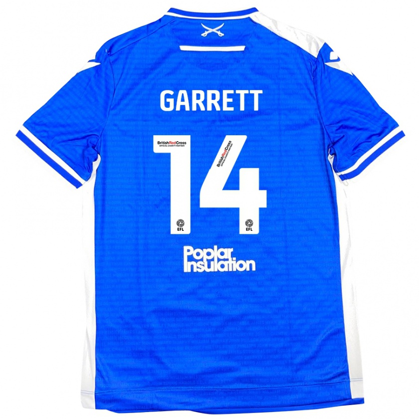 Kandiny Uomo Maglia Jake Garrett #14 Blu Bianco Kit Gara Home 2024/25 Maglietta