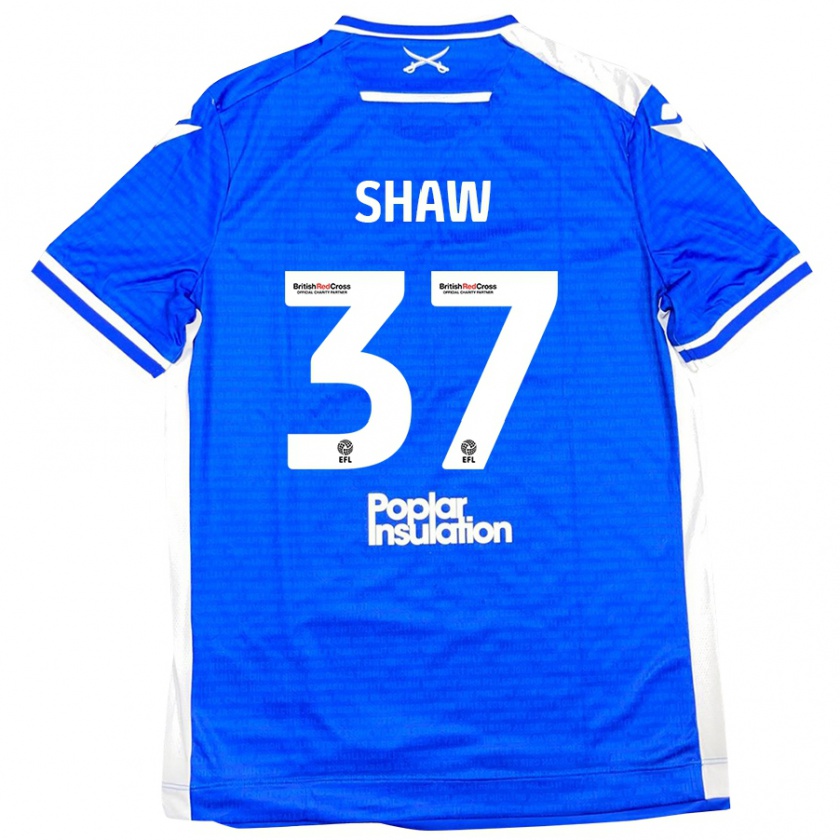 Kandiny Uomo Maglia Kofi Shaw #37 Blu Bianco Kit Gara Home 2024/25 Maglietta