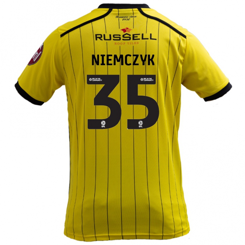 Kandiny Män Jakub Niemczyk #35 Gul Hemmatröja Matchtröjor 2024/25 Tröjor T-Tröja