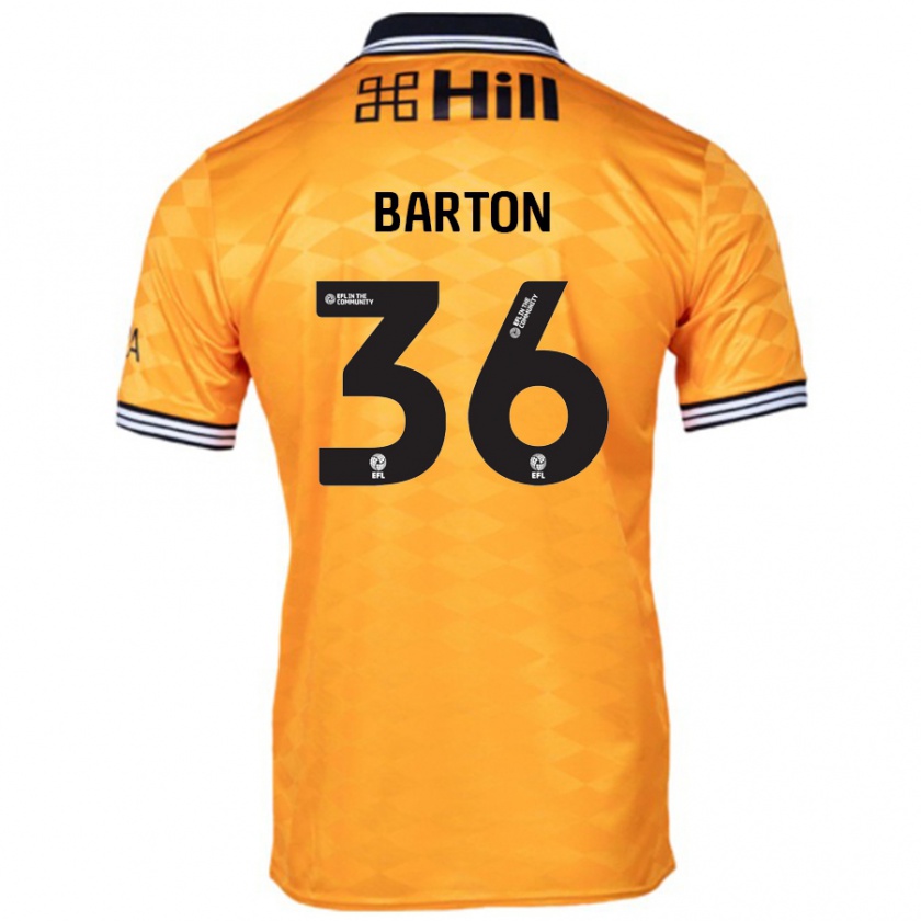 Kandiny Homem Camisola Dan Barton #36 Laranja Principal 2024/25 Camisa Brasil