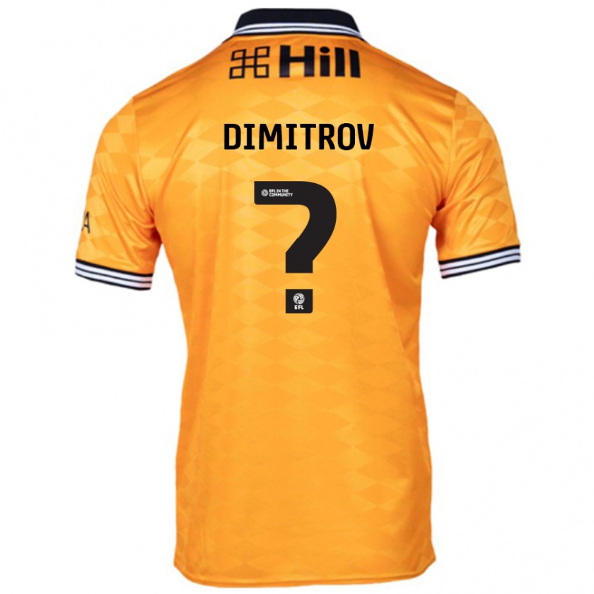 Kandiny Uomo Maglia Aleksandar Dimitrov #0 Arancione Kit Gara Home 2024/25 Maglietta