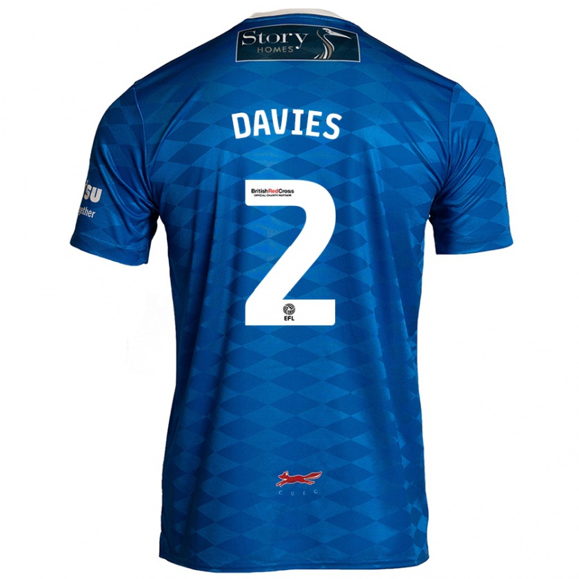 Kandiny Hombre Camiseta Archie Davies #2 Azul 1ª Equipación 2024/25 La Camisa