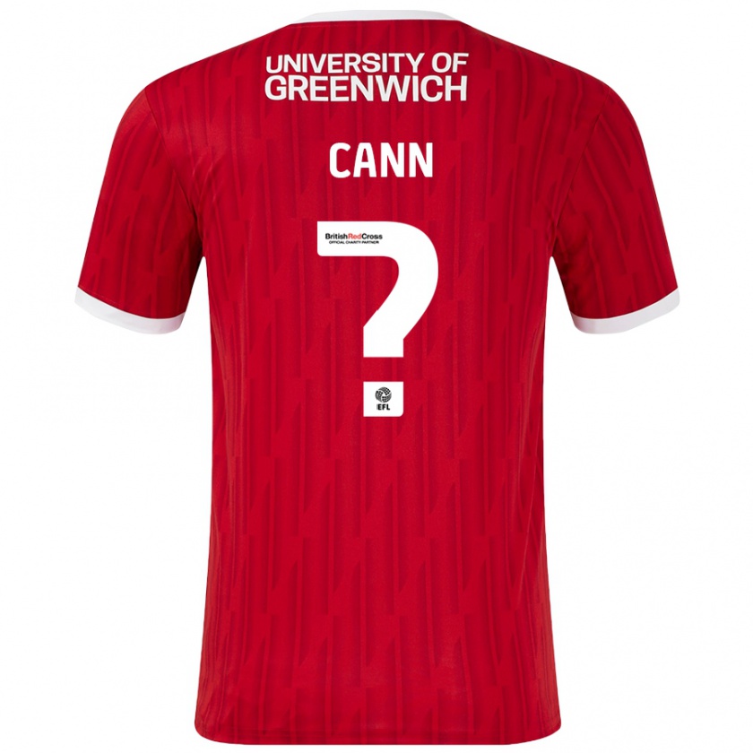 Kandiny Hombre Camiseta Ethan Cann #0 Rojo Blanco 1ª Equipación 2024/25 La Camisa México