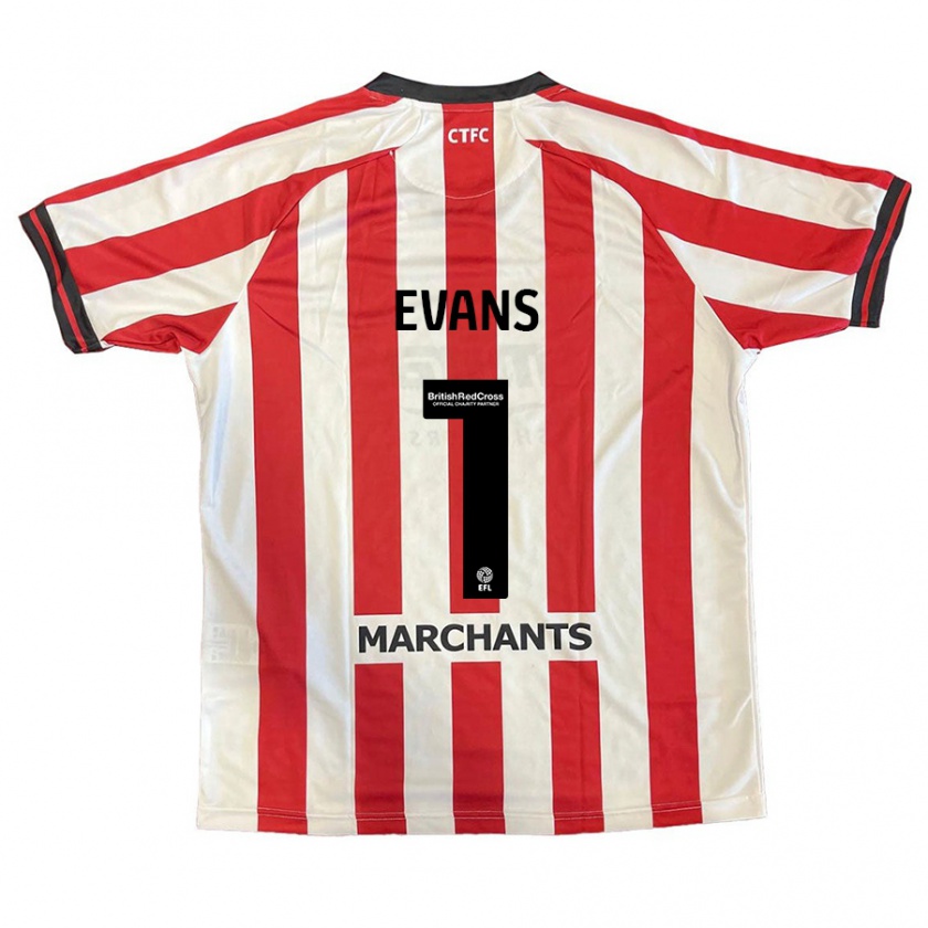 Kandiny Heren Owen Evans #1 Rood Wit Thuisshirt Thuistenue 2024/25 T-Shirt België