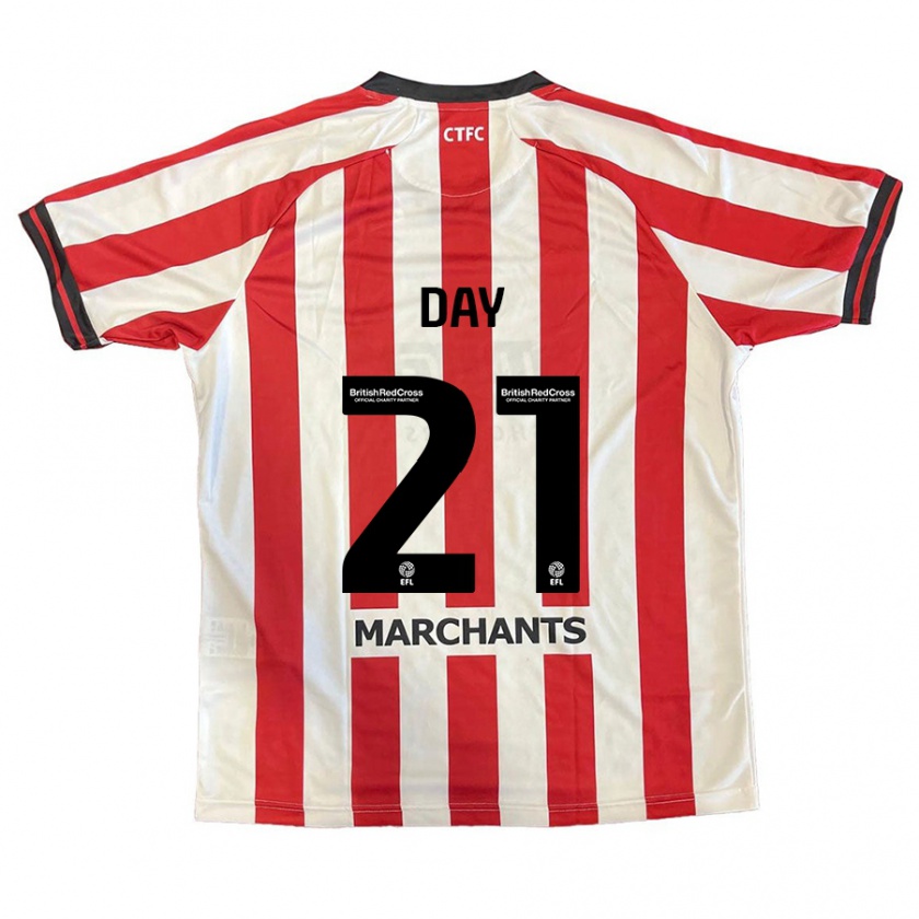 Kandiny Hombre Camiseta Joe Day #21 Rojo Blanco 1ª Equipación 2024/25 La Camisa