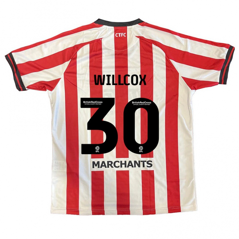 Kandiny Hombre Camiseta Freddy Willcox #30 Rojo Blanco 1ª Equipación 2024/25 La Camisa