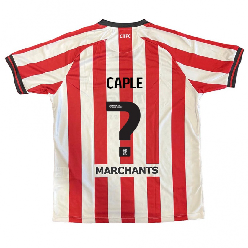 Kandiny Hombre Camiseta Charlie Caple #0 Rojo Blanco 1ª Equipación 2024/25 La Camisa