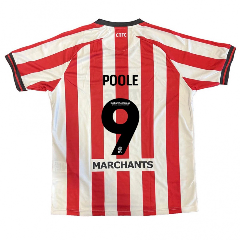 Kandiny Heren Phoebie Poole #9 Rood Wit Thuisshirt Thuistenue 2024/25 T-Shirt België