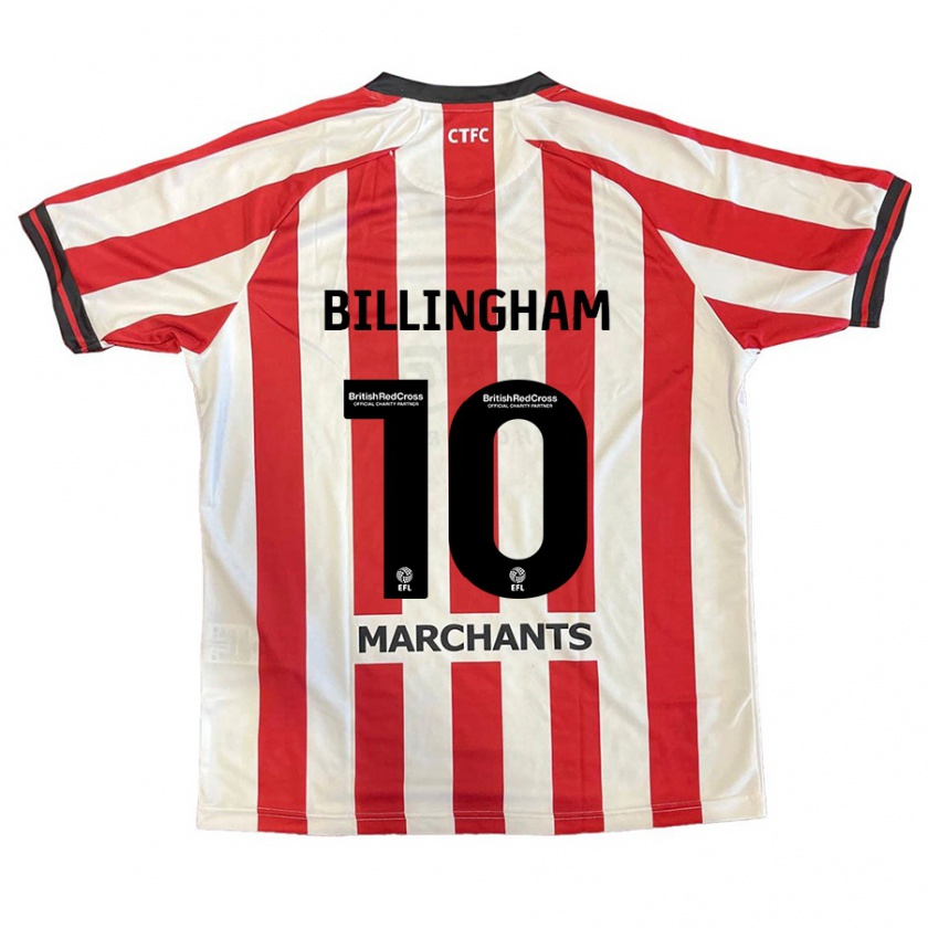 Kandiny Hombre Camiseta Lily Billingham #10 Rojo Blanco 1ª Equipación 2024/25 La Camisa