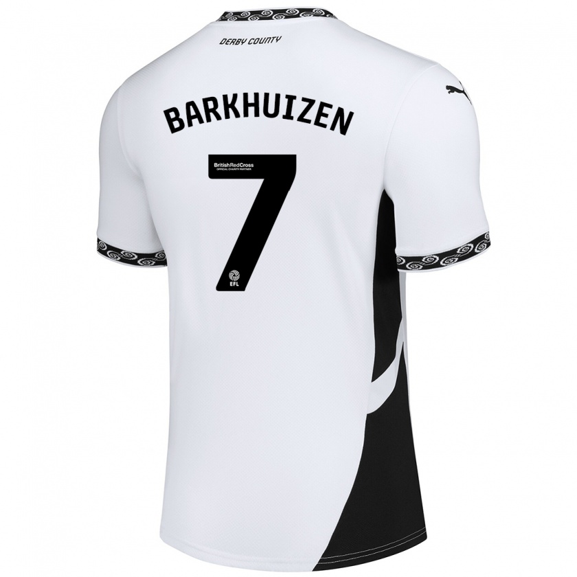 Kandiny Herren Tom Barkhuizen #7 Weiß Schwarz Heimtrikot Trikot 2024/25 T-Shirt Österreich