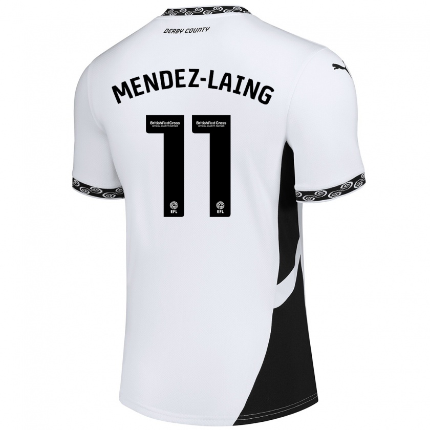 Kandiny Herren Nathaniel Méndez-Laing #11 Weiß Schwarz Heimtrikot Trikot 2024/25 T-Shirt Österreich