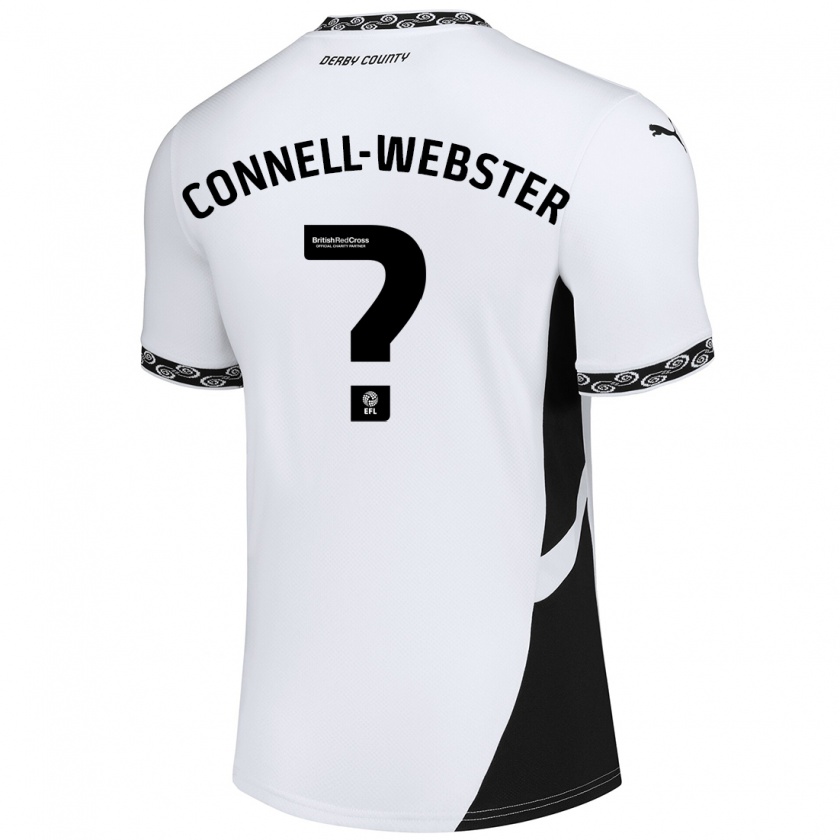 Kandiny Hombre Camiseta Braidy Connell-Webster #0 Blanco Negro 1ª Equipación 2024/25 La Camisa