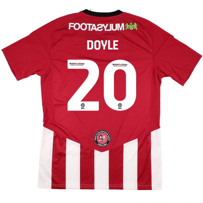 Kandiny Hombre Camiseta Kamari Doyle #20 Rojo Blanco 1ª Equipación 2024/25 La Camisa México