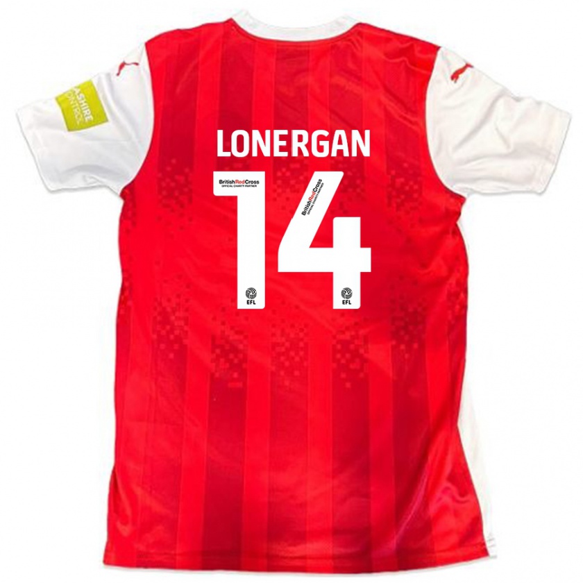 Kandiny Heren Tommy Lonergan #14 Rood Wit Thuisshirt Thuistenue 2024/25 T-Shirt België