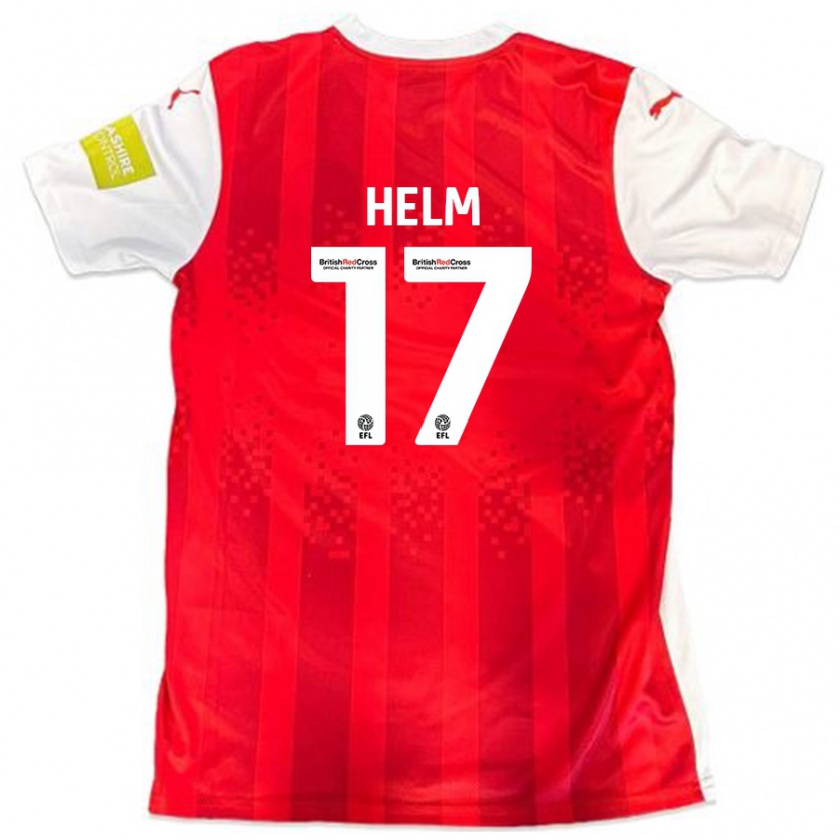 Kandiny Män Mark Helm #17 Röd Vit Hemmatröja Matchtröjor 2024/25 Tröjor T-Tröja