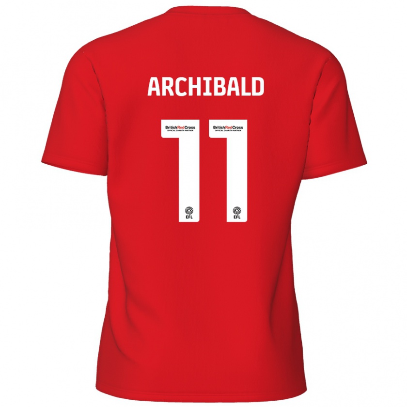 Kandiny Hombre Camiseta Theo Archibald #11 Rojo 1ª Equipación 2024/25 La Camisa México