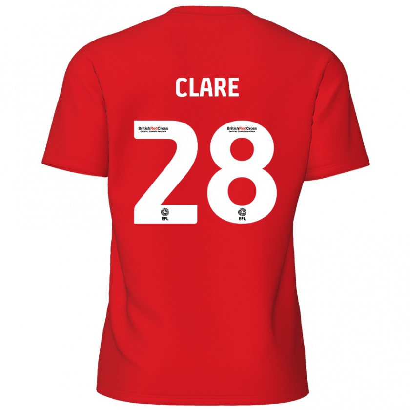 Kandiny Heren Sean Clare #28 Rood Thuisshirt Thuistenue 2024/25 T-Shirt België