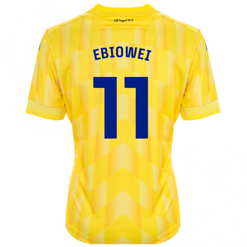 Kandiny Herren Malcolm Ebiowei #11 Gelb Heimtrikot Trikot 2024/25 T-Shirt Österreich