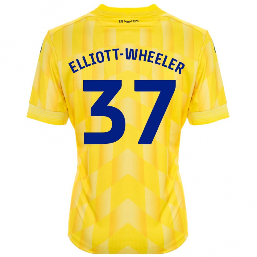 Kandiny Uomo Maglia Aidan Elliott-Wheeler #37 Giallo Kit Gara Home 2024/25 Maglietta