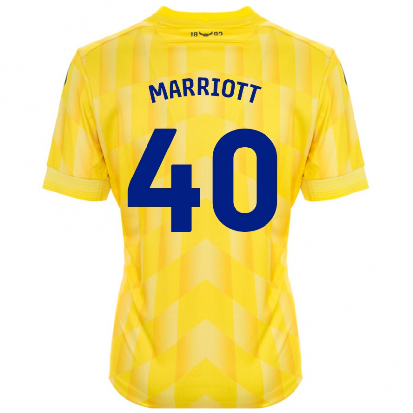 Kandiny Heren Monty Marriott #40 Geel Thuisshirt Thuistenue 2024/25 T-Shirt België