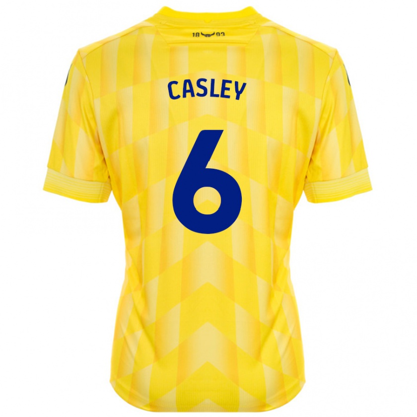 Kandiny Heren Riva Casley #6 Geel Thuisshirt Thuistenue 2024/25 T-Shirt België