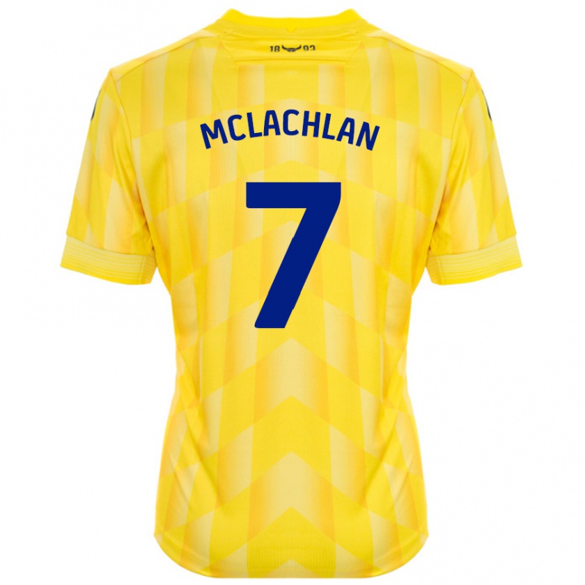 Kandiny Män Daisy Mclachlan #7 Gul Hemmatröja Matchtröjor 2024/25 Tröjor T-Tröja