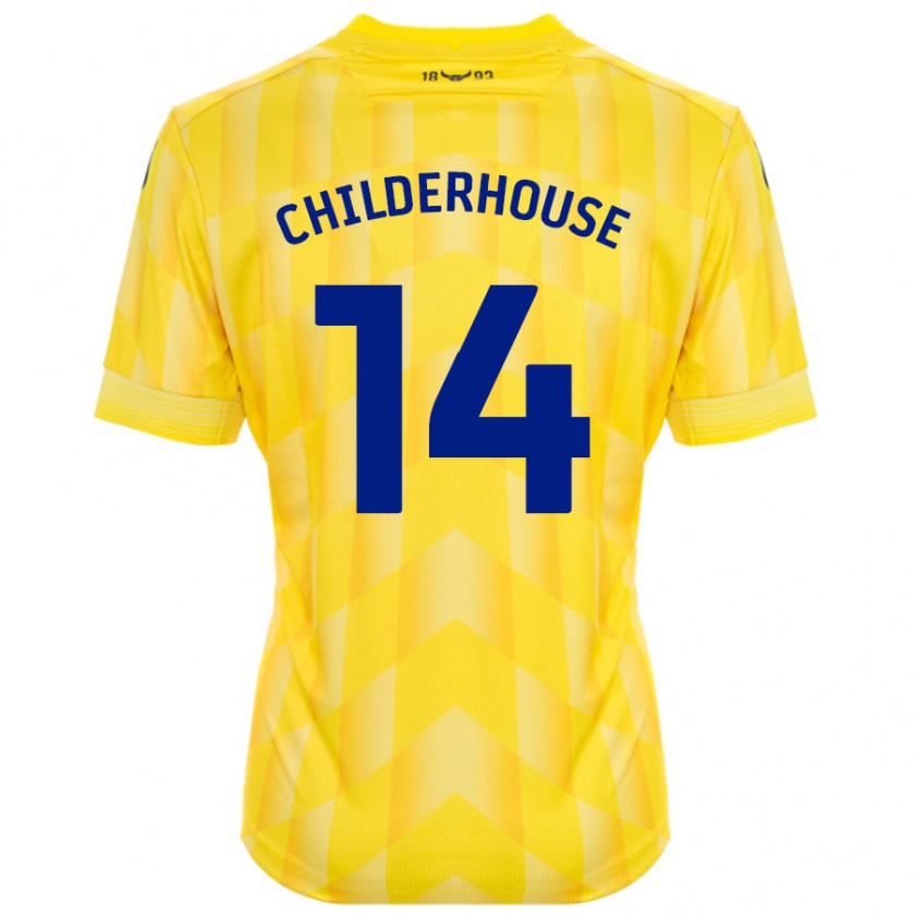 Kandiny Män Molly Childerhouse #14 Gul Hemmatröja Matchtröjor 2024/25 Tröjor T-Tröja