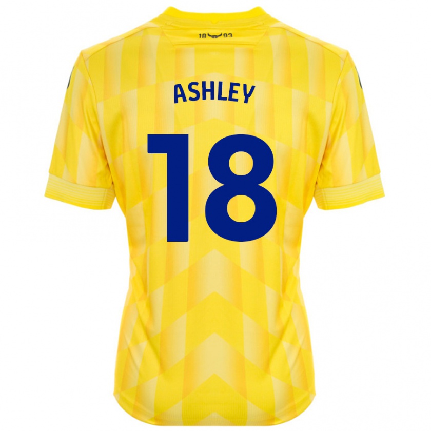 Kandiny Heren Alex Ashley #18 Geel Thuisshirt Thuistenue 2024/25 T-Shirt België