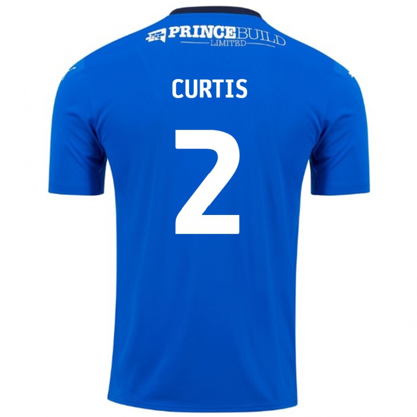 Kandiny Herren Sam Curtis #2 Blau Weiß Heimtrikot Trikot 2024/25 T-Shirt Österreich