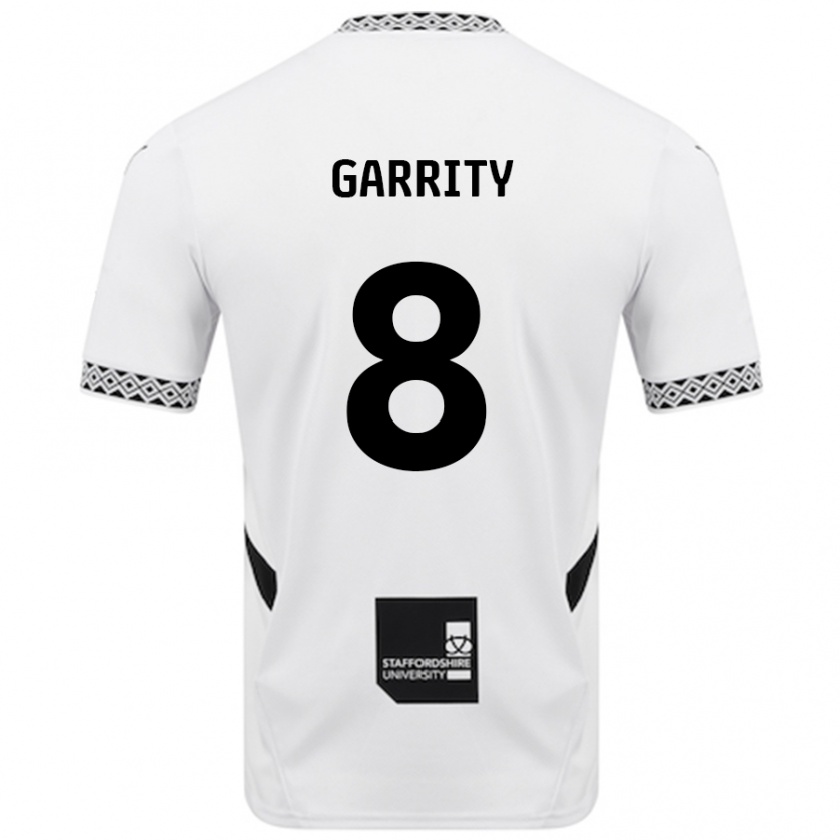 Kandiny Män Ben Garrity #8 Vit Hemmatröja Matchtröjor 2024/25 Tröjor T-Tröja