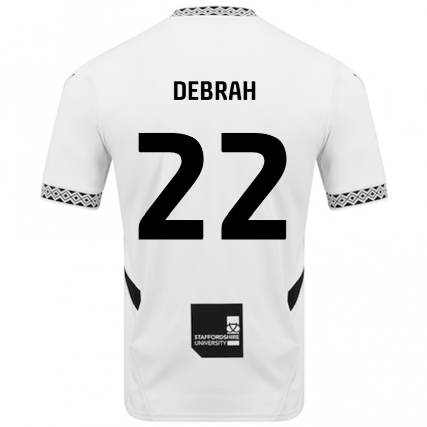 Kandiny Uomo Maglia Jesse Debrah #22 Bianco Kit Gara Home 2024/25 Maglietta