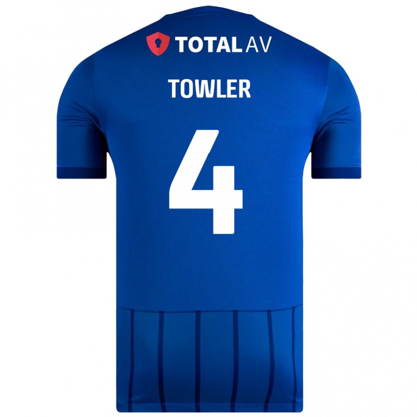 Kandiny Heren Ryley Towler #4 Blauw Thuisshirt Thuistenue 2024/25 T-Shirt België