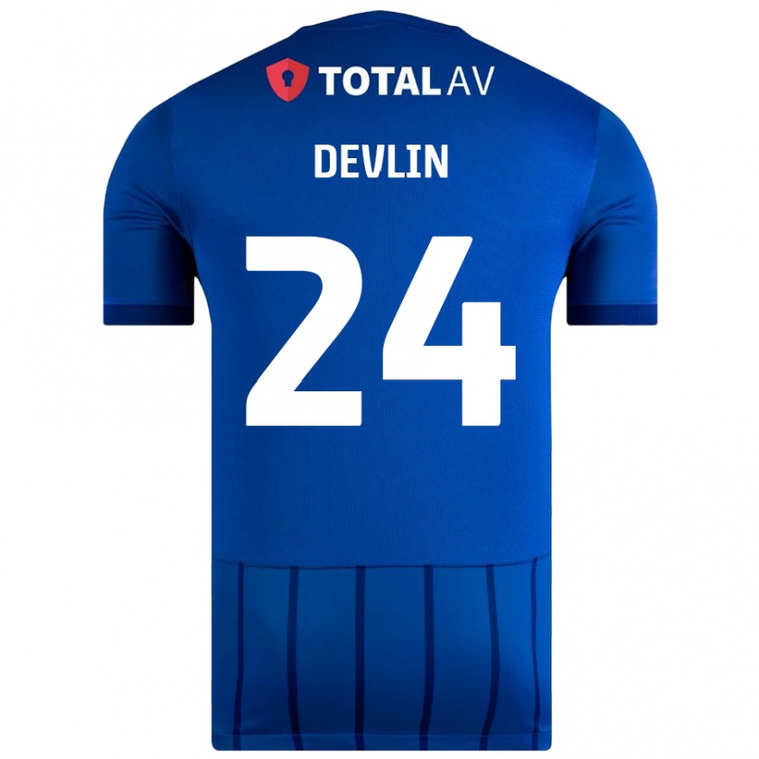 Kandiny Herren Terry Devlin #24 Blau Heimtrikot Trikot 2024/25 T-Shirt Österreich