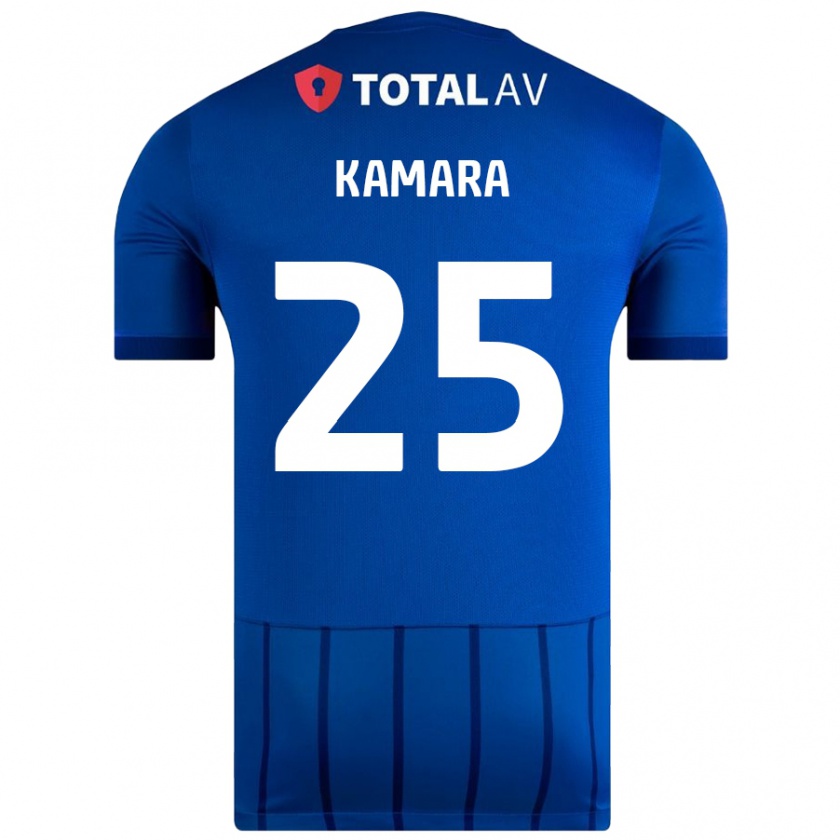 Kandiny Homem Camisola Abdoulaye Kamara #25 Azul Principal 2024/25 Camisa Brasil