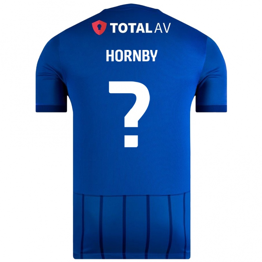 Kandiny Män Megan Hornby #0 Blå Hemmatröja Matchtröjor 2024/25 Tröjor T-Tröja