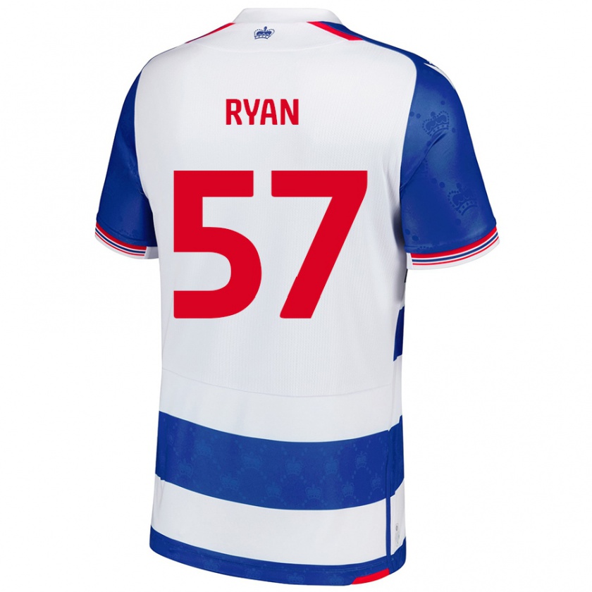 Kandiny Uomo Maglia John Ryan #57 Blu Bianco Kit Gara Home 2024/25 Maglietta