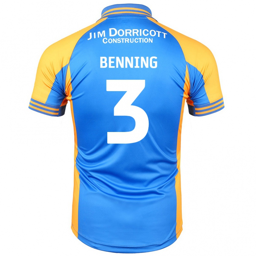 Kandiny Hombre Camiseta Mal Benning #3 Azul Ámbar 1ª Equipación 2024/25 La Camisa