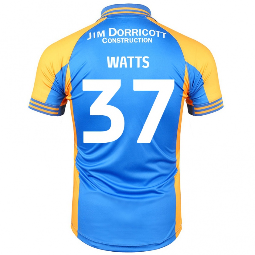 Kandiny Herren Harvey Watts #37 Blau Bernstein Heimtrikot Trikot 2024/25 T-Shirt Österreich