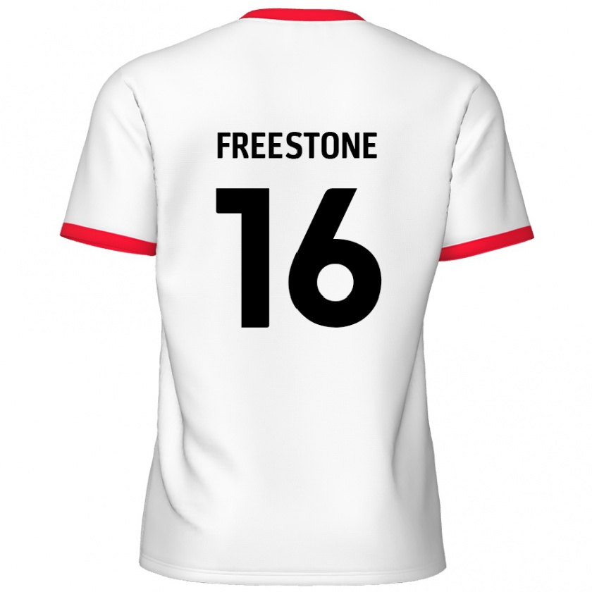 Kandiny Män Lewis Freestone #16 Vit Röd Hemmatröja Matchtröjor 2024/25 Tröjor T-Tröja