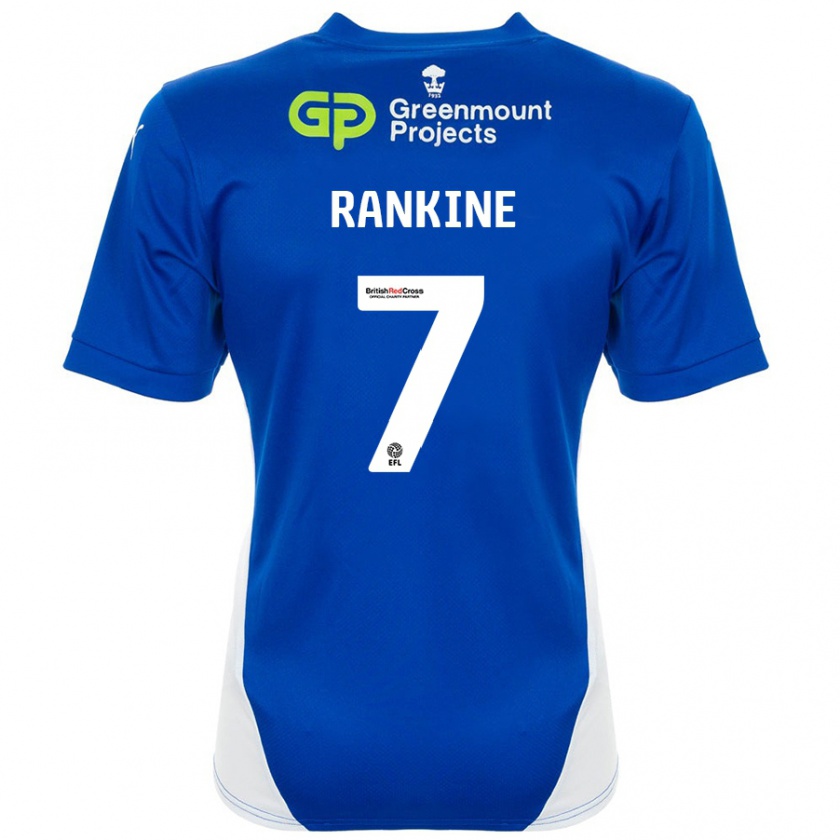 Kandiny Heren Dion Rankine #7 Blauw Wit Thuisshirt Thuistenue 2024/25 T-Shirt België